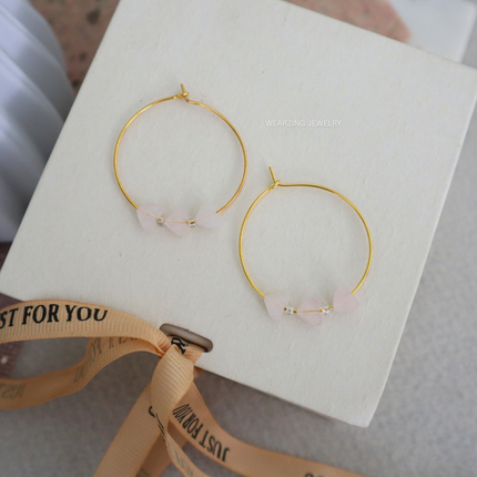 Rose Kiss Charm Hoops WearZing - Crystal Jewelry Store in India