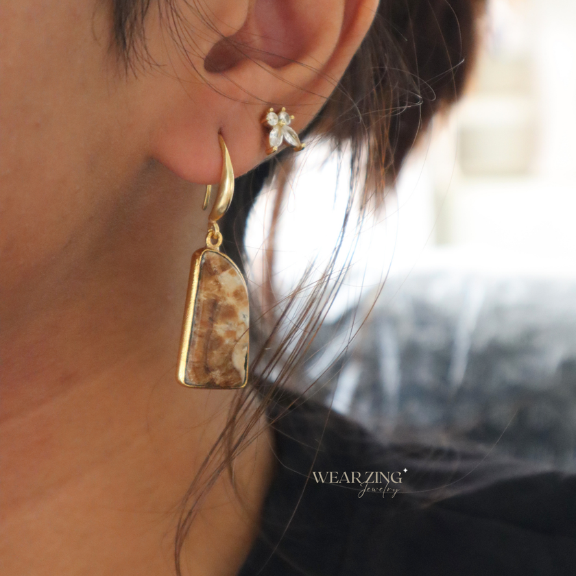 Jasper Loop Earring