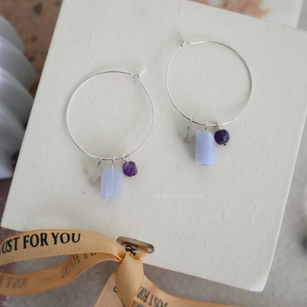 Winter Mist Charm Hoops WearZing - Crystal Jewelry Store in India