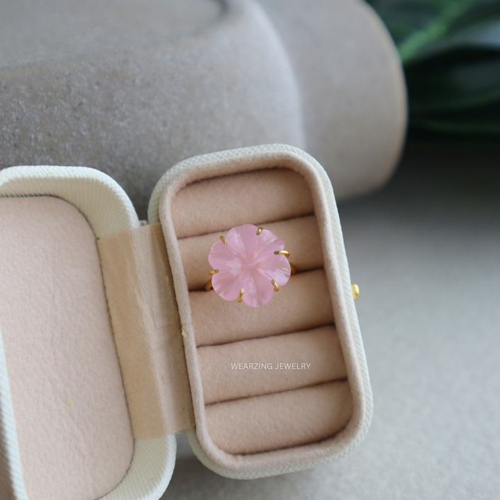 Pink Daisy Flower Ring