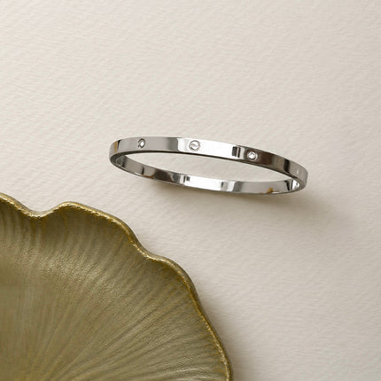 Crystal Inset Minimalist Bangle WearZing - Crystal Jewelry Store in India