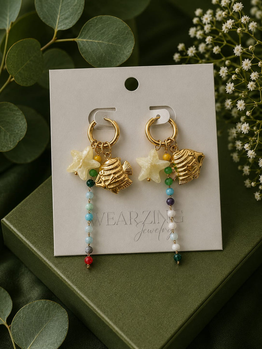 Seaside Charm Hoops WearZing - Crystal Jewelry Store in India
