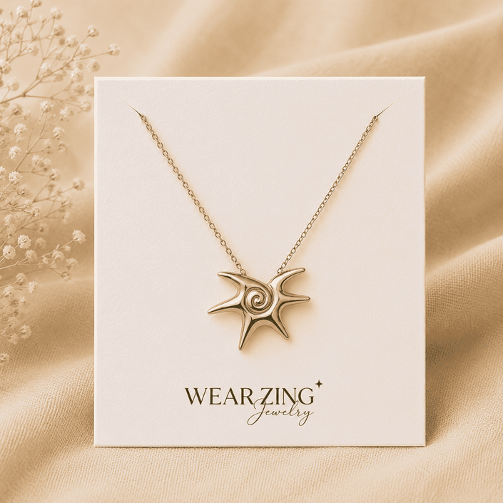 Golden Spiral Star pendant