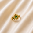 Emerald Sunburst Ring WearZing - Crystal Jewelry Store in India