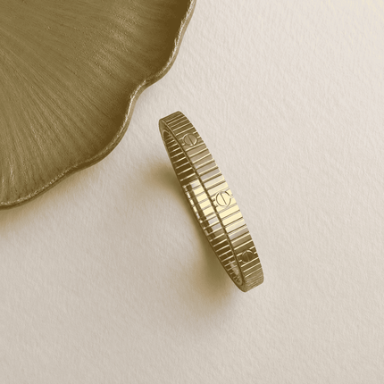 Gold Fluted Screw Bangle WearZing - Crystal Jewelry Store in India