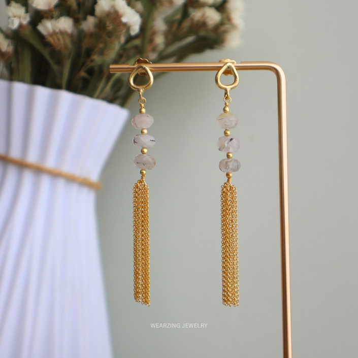 Dewdrop Tassel Earrings