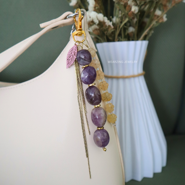 Amethyst Garden Bagcharm WearZing - Crystal Jewelry Store in India