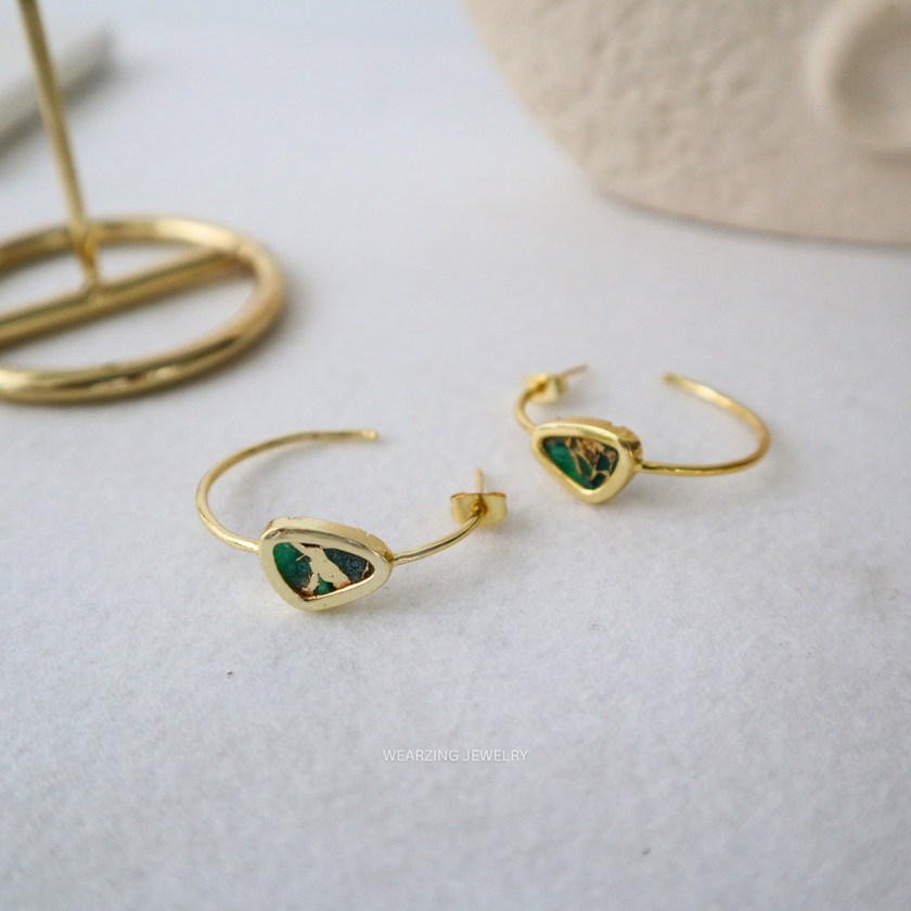 Sea Green Mohave Hoops