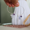 Winter Mist Charm Hoops