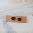 Black Heart Druzy Studs