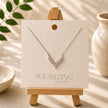 V-Shape Baguette Diamond Bar Necklace