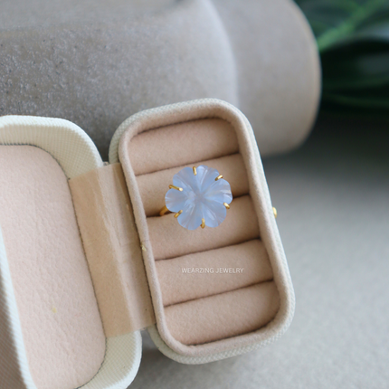 Blue Daisy Flower Ring