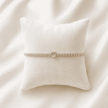 Heart Sleek Chain Bracelet WearZing - Crystal Jewelry Store in India