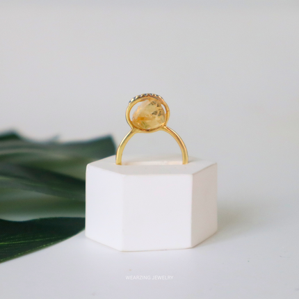 Citrine Dine Ring