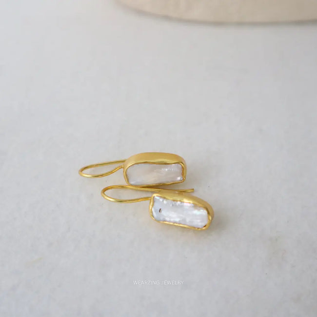 Pearl Elong Drops WearZing - Crystal Jewelry Store in India