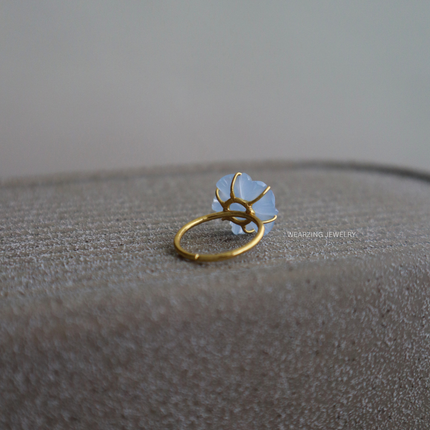 Blue Daisy Flower Ring