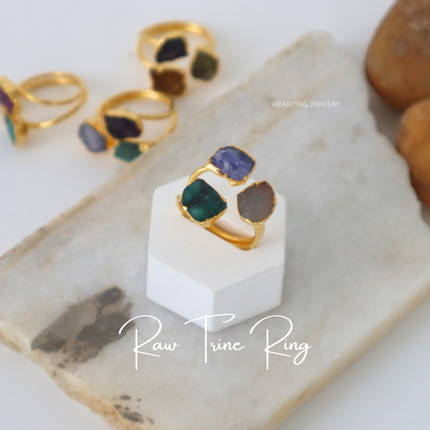 Raw Trine Ring