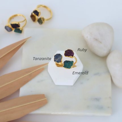 Raw Trine Ring