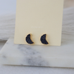 Black Moon Druzy Studs