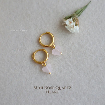 Tiny Rose Heart Huggies WearZing - Crystal Jewelry Store in India