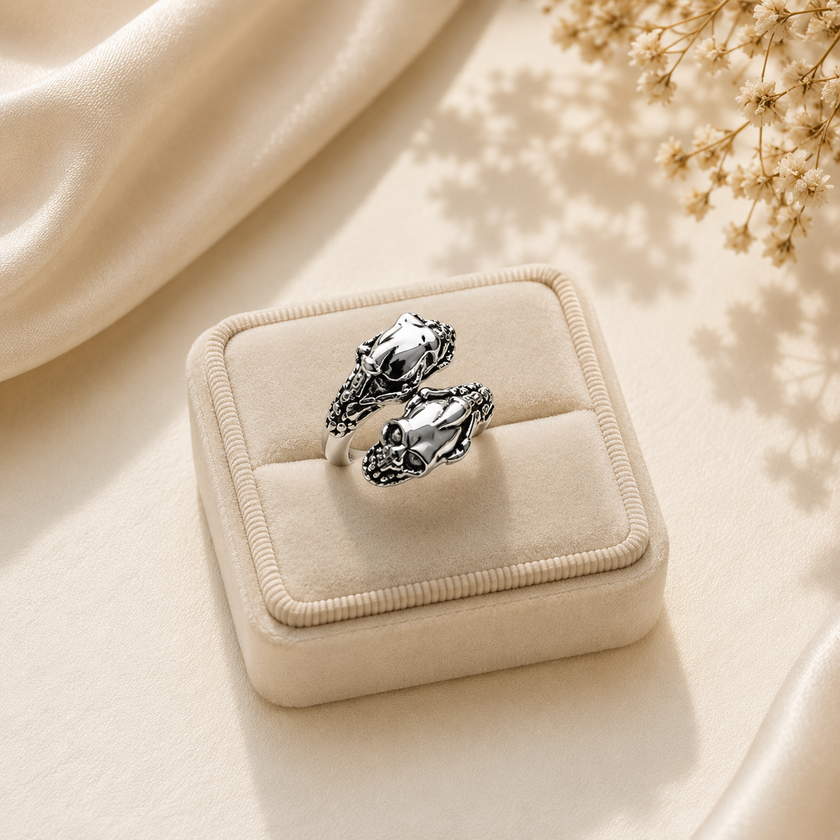 Silver Panther Ring WearZing - Crystal Jewelry Store in India