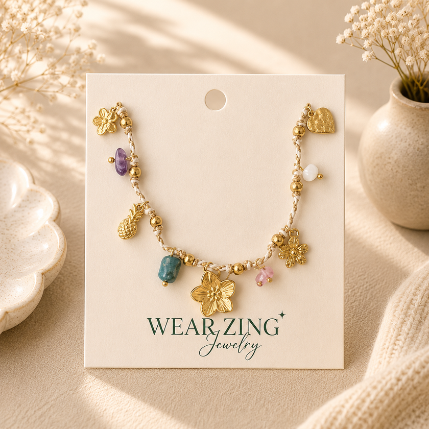 Beach vibe charm -Blossom WearZing - Crystal Jewelry Store in India