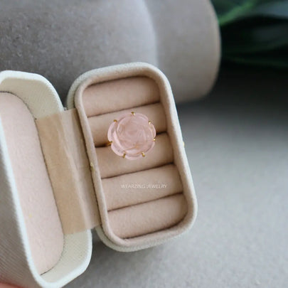 Pink Rose Ring WearZing - Crystal Jewelry Store in India