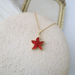 Red Starfish Pendant