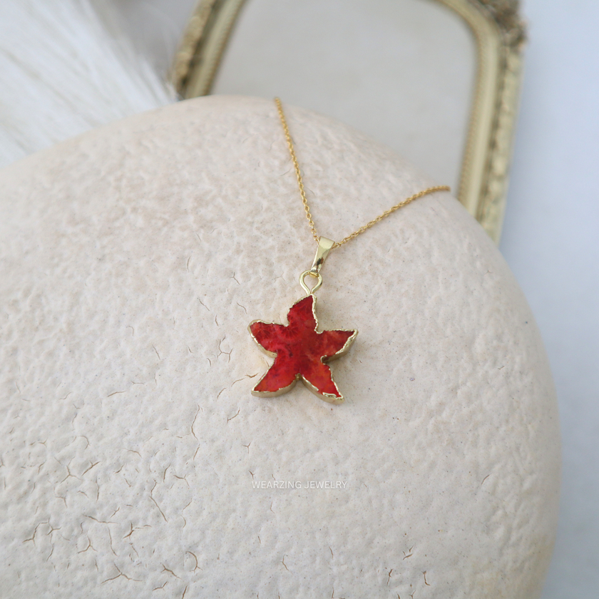 Red Starfish Pendant