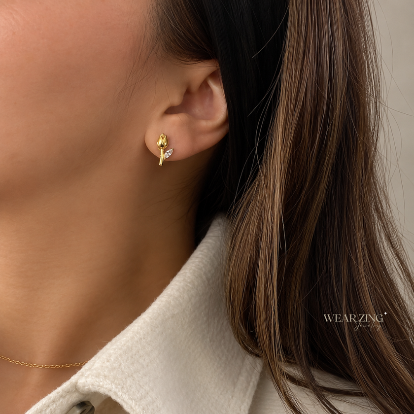 Tulip Bud Studs