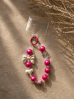 Beaded Bow Bag Charm – Hot Pink WearZing - Crystal Jewelry Store in India