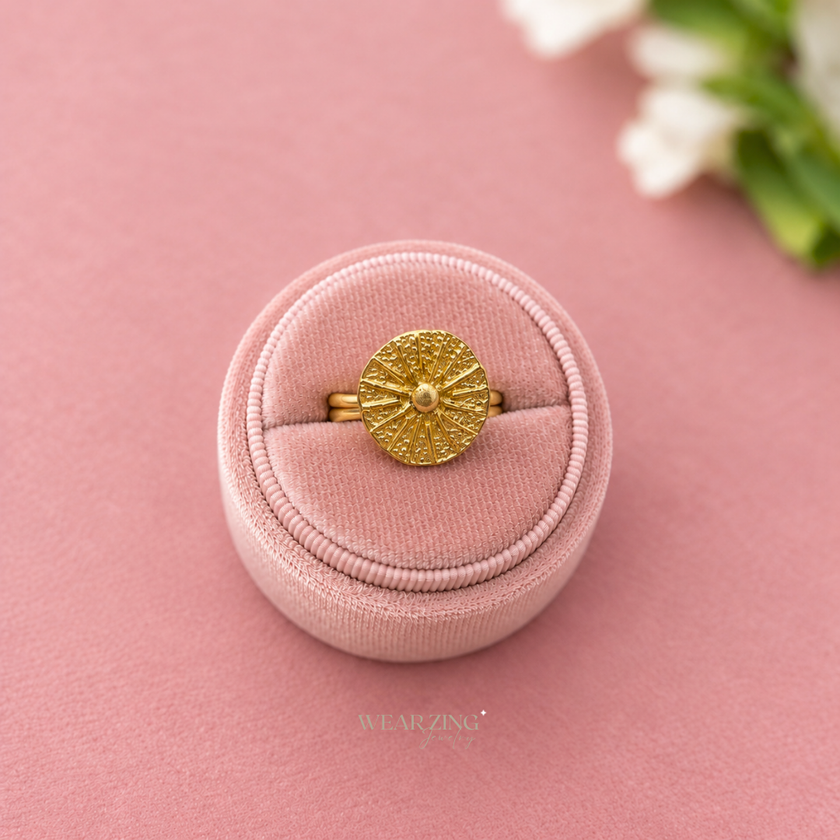 Sunburst Disc Ring