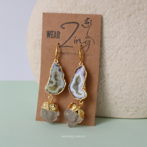Crystal Clear Druzy Drops
