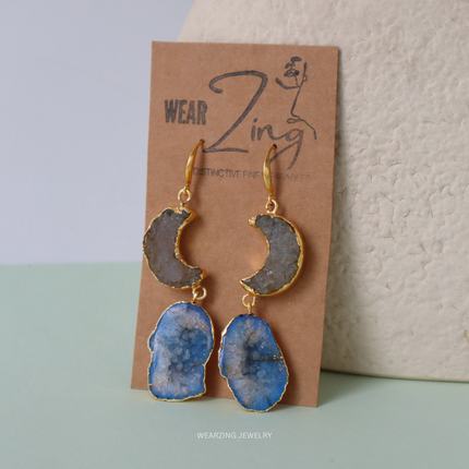 Moon Lit Druzy Drops - Design 3