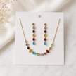 Rainbow  Collar & Drop Earrings Set WearZing - Crystal Jewelry Store in India