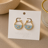 Marbled Enamel Loop Earrings WearZing - Crystal Jewelry Store in India