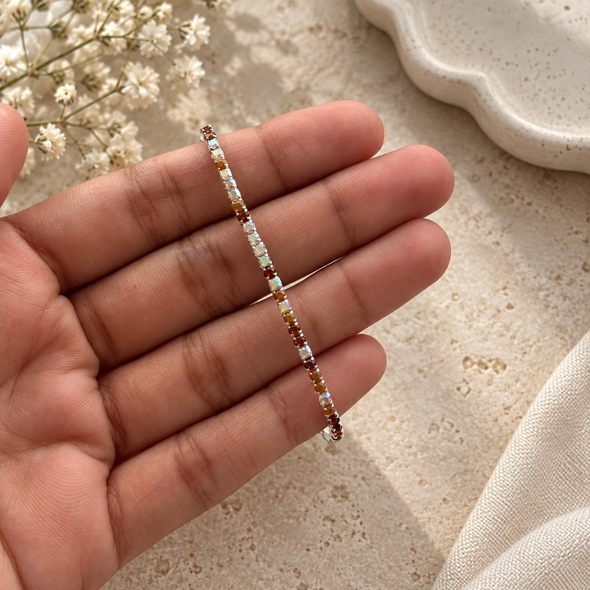 Rainbow Crystal Tennis Band WearZing - Crystal Jewelry Store in India