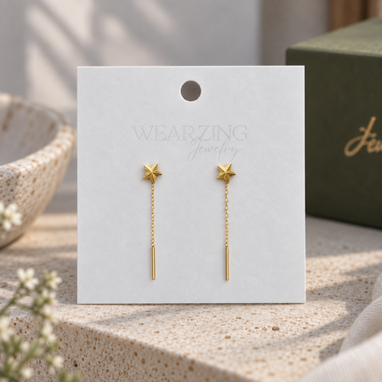 Celestial Chain Drop Earrings WearZing - Crystal Jewelry Store in India