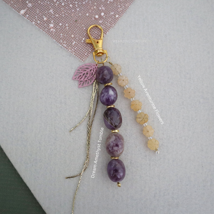 Amethyst Garden Bagcharm WearZing - Crystal Jewelry Store in India