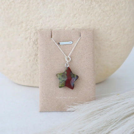 Bloodstone Star Pendant - Silver WearZing - Crystal Jewelry Store in India