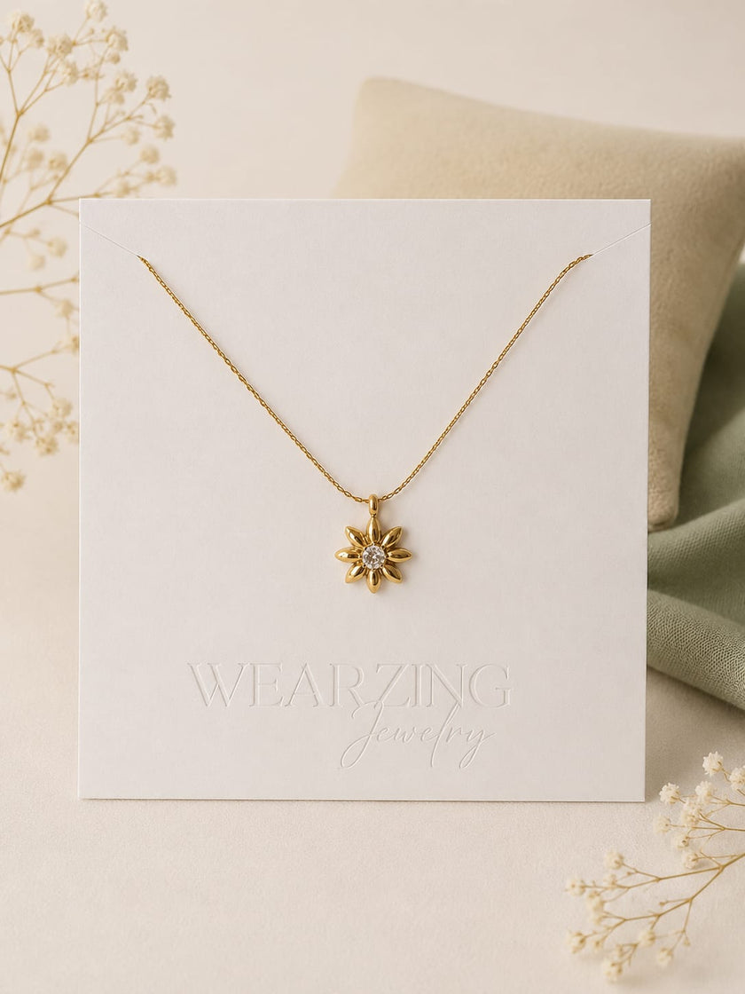 Sunburst Floral Pendant WearZing - Crystal Jewelry Store in India