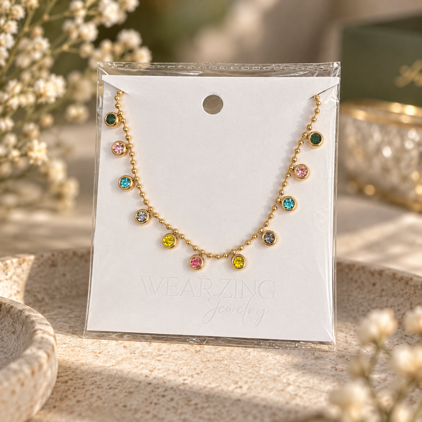 Playful Drop necklace WearZing - Crystal Jewelry Store in India