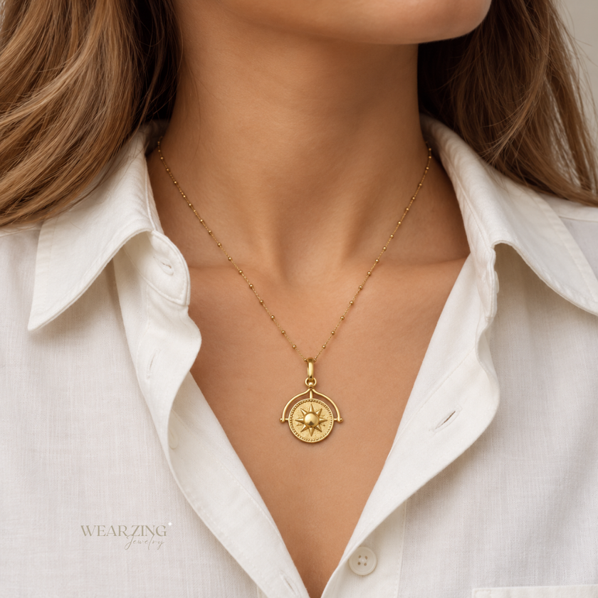 Sun Coin Pendant WearZing - Crystal Jewelry Store in India