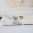White Moon Druzy Studs