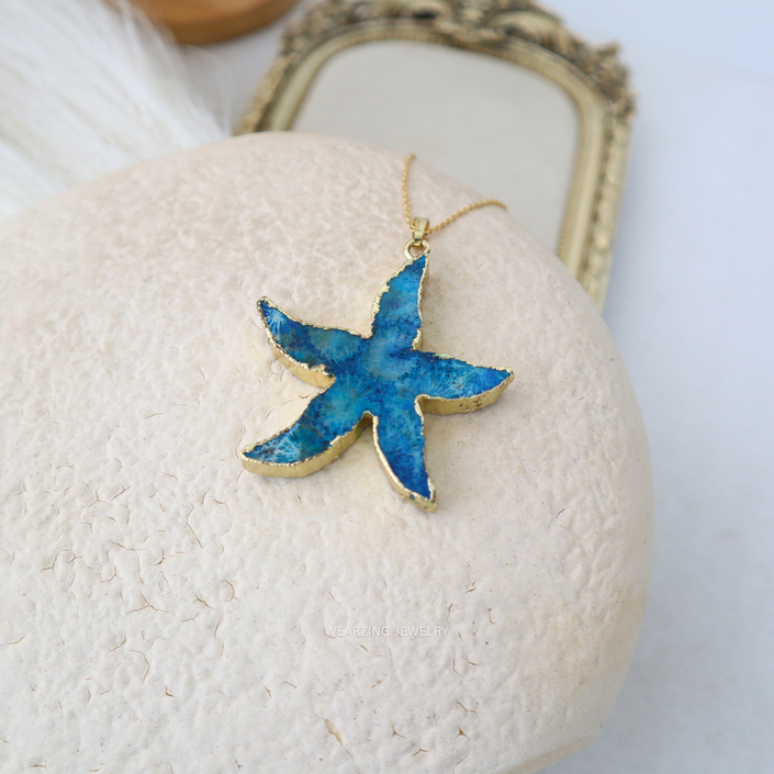 Blue Mega Starfish Pendant