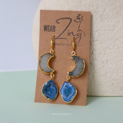 Moon Lit Druzy Drops - Design 2