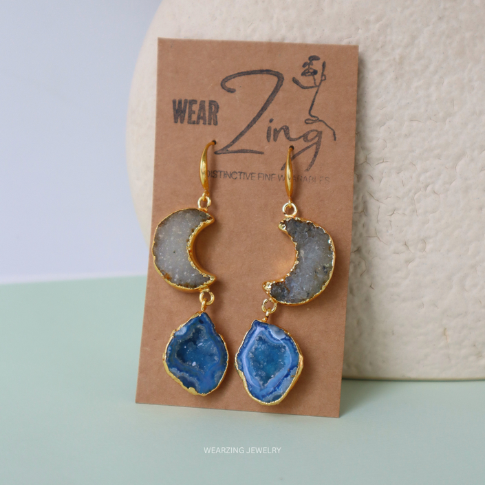 Moon Lit Druzy Drops - Design 2