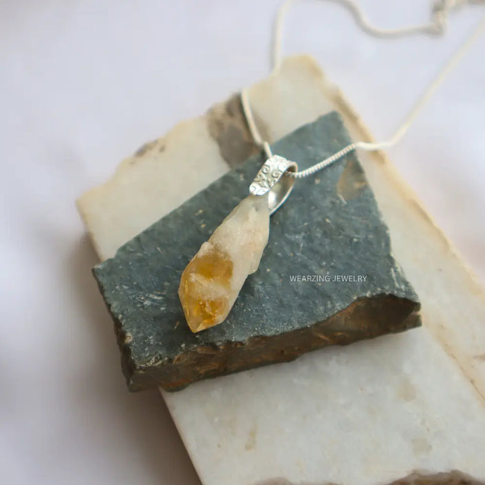 Old Money Citrine Men Pendant WearZing - Crystal Jewelry Store in India