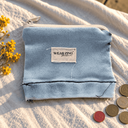 Light Blue Denim Pouch WearZing - Crystal Jewelry Store in India