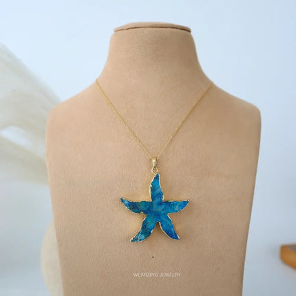 Blue Mega Starfish Pendant WearZing - Crystal Jewelry Store in India